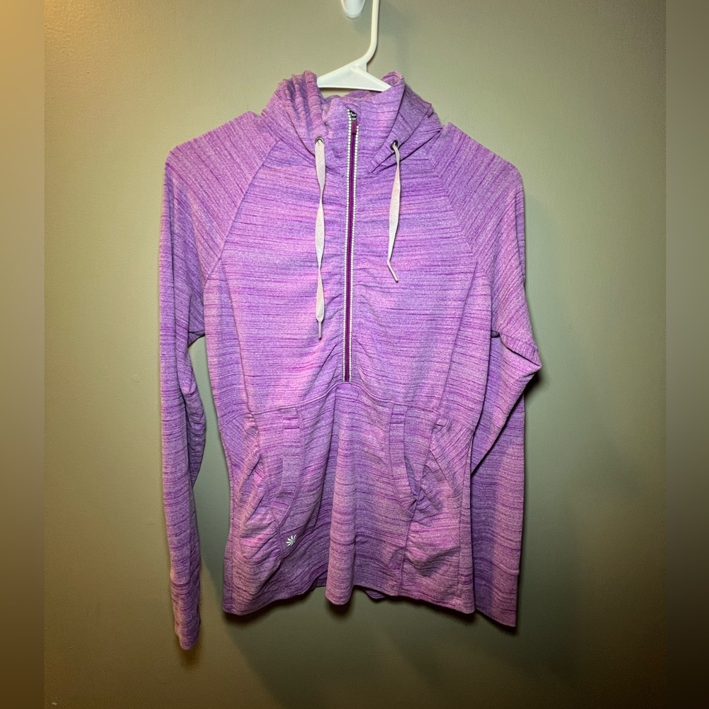 Athleta Heavenly Hail 1/2 Zip Up with Hood Size Small